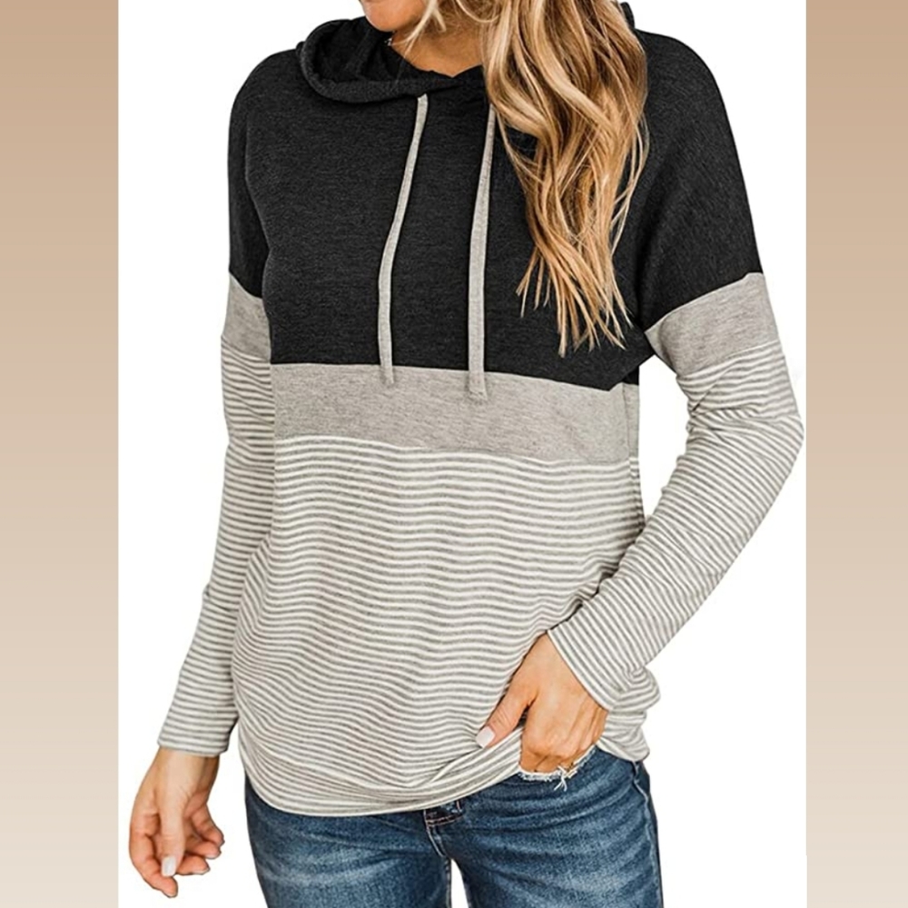 Women's Colorblock Drawstring Sweater